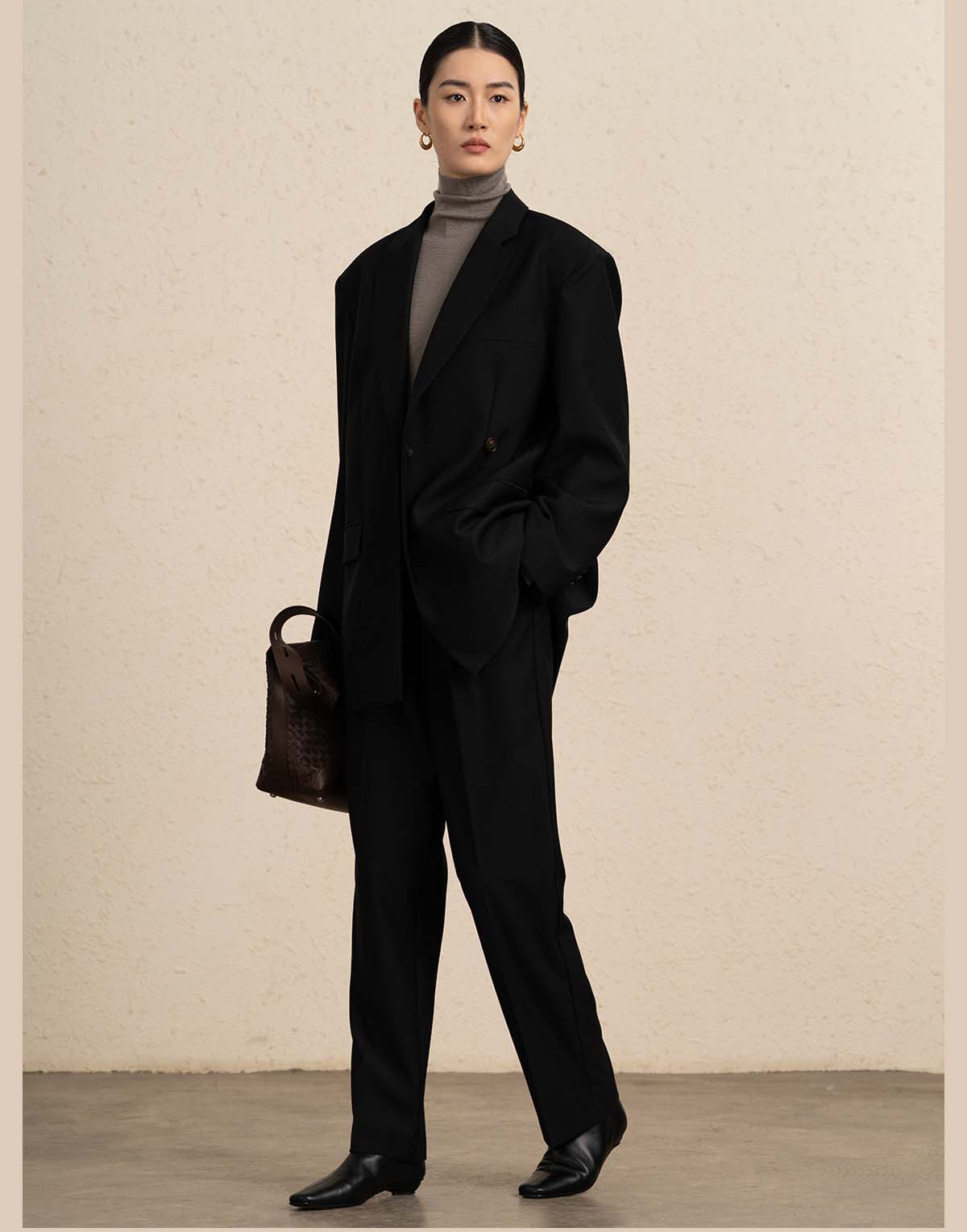 Women's blazer with back slit-w97